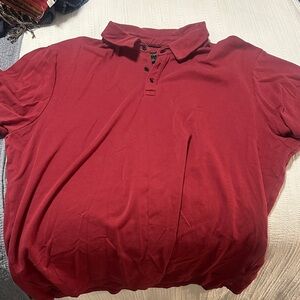 Banana Republic Men's Burgundy Short-Sleeve Polo